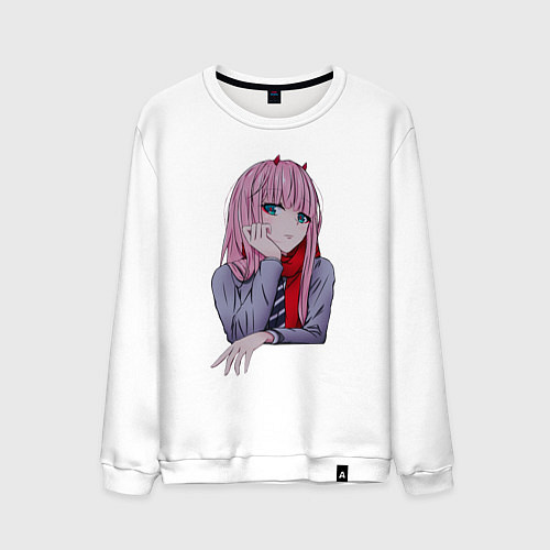 Мужской свитшот Zero Two / Белый – фото 1