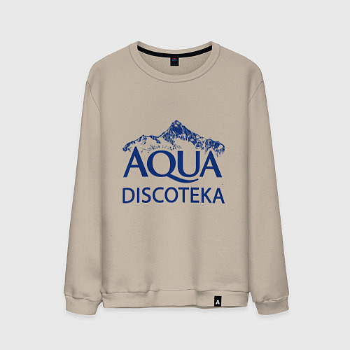 Мужской свитшот AQUADISCOTEKA / Миндальный – фото 1