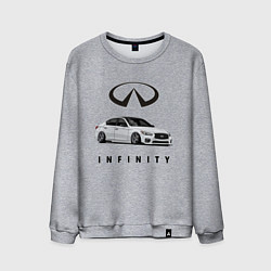 Свитшот хлопковый мужской Infinfity Car, цвет: меланж