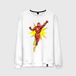 Свитшот хлопковый мужской The Flash, цвет: белый