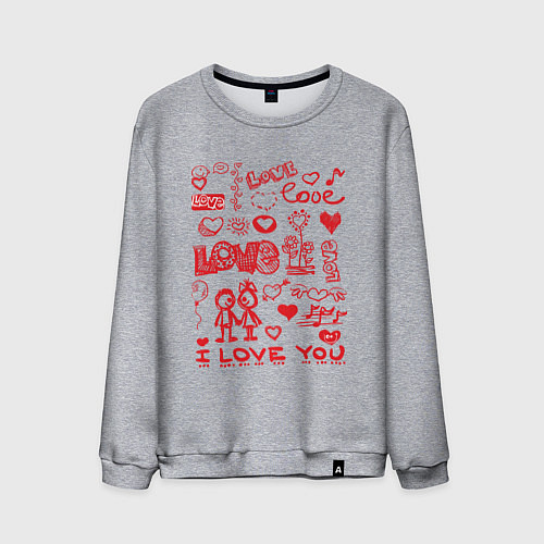 Мужской свитшот Настроение / Меланж – фото 1