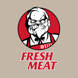 Свитшот хлопковый мужской Pudge Dota Fresh Meat Пудж, цвет: миндальный — фото 2