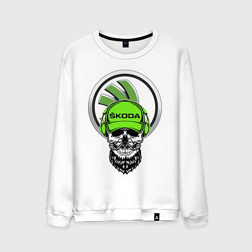 Мужской свитшот Шкодавод спина Z / Белый – фото 1