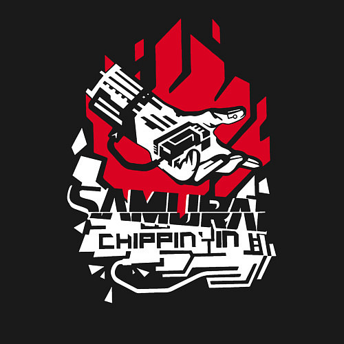 Мужской свитшот Cyberpunk 2077 SAMURAI / Черный – фото 3