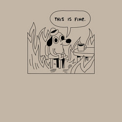 Свитшот хлопковый мужской This is Fine, цвет: миндальный — фото 2