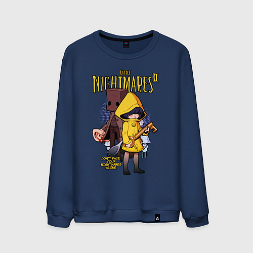 Мужской свитшот LITTLE NIGHTMARES 2 / Тёмно-синий – фото 1