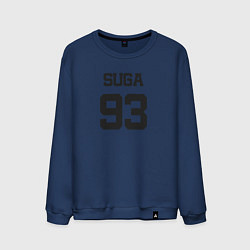 Свитшот хлопковый мужской BTS - Suga 93, цвет: тёмно-синий