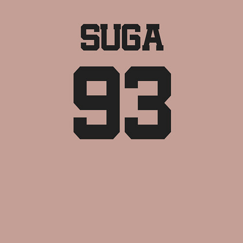 Мужской свитшот BTS - Suga 93 / Пыльно-розовый – фото 3