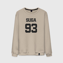 Свитшот хлопковый мужской BTS - Suga 93, цвет: миндальный