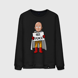 Свитшот хлопковый мужской One-Punch Man, цвет: черный