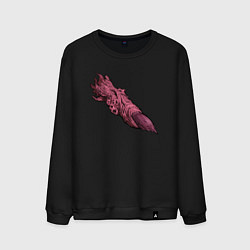 Свитшот хлопковый мужской Sukunas finger, цвет: черный