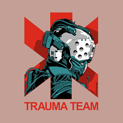 Свитшот хлопковый мужской TRAUMA TEAM Cyberpunk 2077, цвет: пыльно-розовый — фото 2