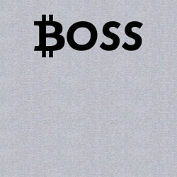 Свитшот хлопковый мужской БИТКОИН ДЕД BITCOIN BOSS, цвет: меланж — фото 2