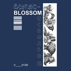 Свитшот хлопковый мужской BLOSSOM, цвет: тёмно-синий — фото 2