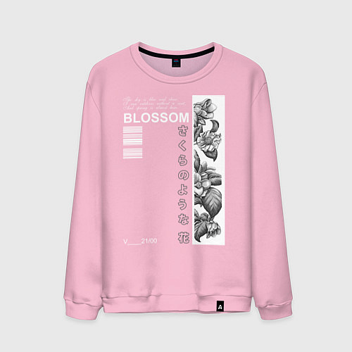 Мужской свитшот BLOSSOM / Светло-розовый – фото 1
