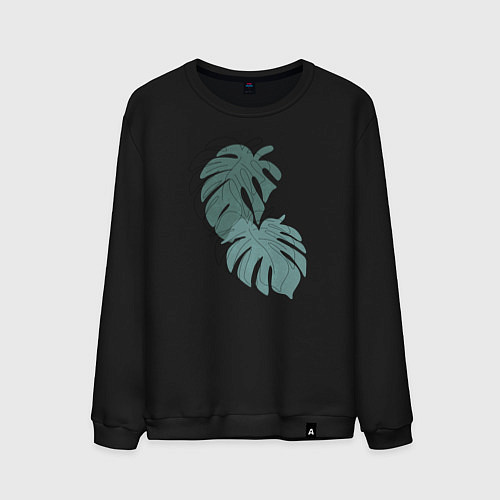 Мужской свитшот Monstera / Черный – фото 1