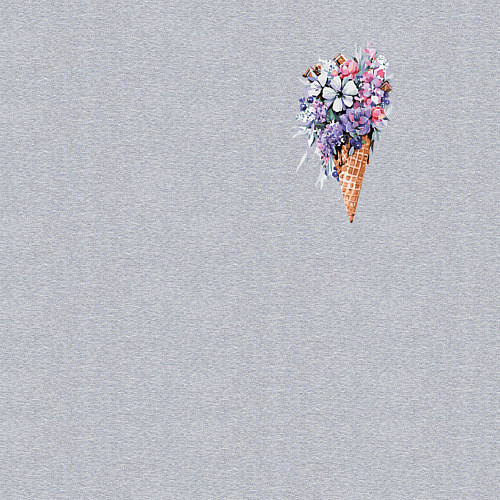 Мужской свитшот Цветочное мороженое / Меланж – фото 3