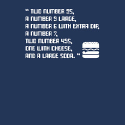 Свитшот хлопковый мужской Grand Theft Auto FAST FOOD - Big Smoke meme, цвет: тёмно-синий — фото 2