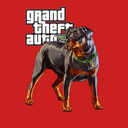 Свитшот хлопковый мужской ЧОП - ротвейлер из GTA 5, цвет: красный — фото 2