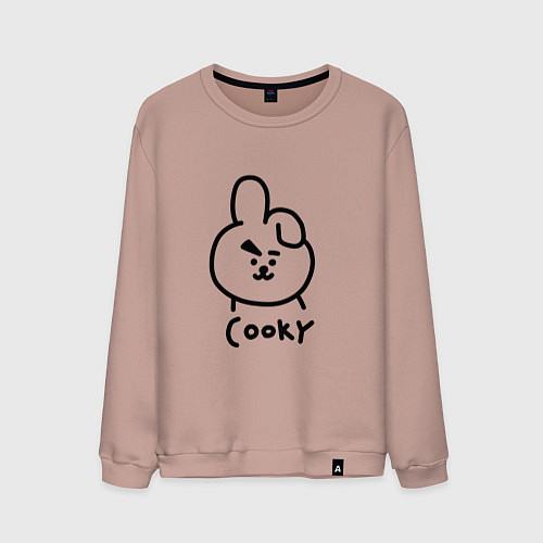 Мужской свитшот COOKY BTS / Пыльно-розовый – фото 1