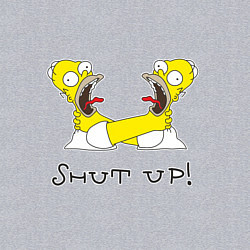 Свитшот хлопковый мужской Shut up!, цвет: меланж — фото 2