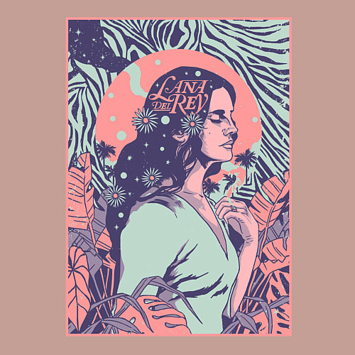 Мужской свитшот Lana del rey / Пыльно-розовый – фото 3