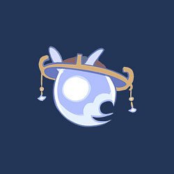 Свитшот хлопковый мужской Дух Скарамучча, цвет: тёмно-синий — фото 2