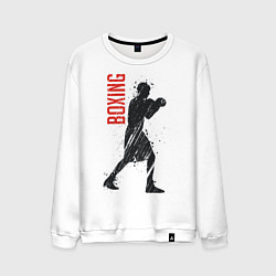 Свитшот хлопковый мужской Боксер, цвет: белый