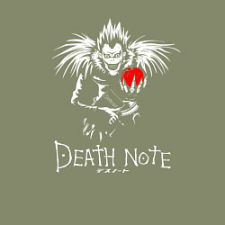 Свитшот хлопковый мужской DEATH NOTE ТЕТРАДЬ СМЕРТИ, цвет: авокадо — фото 2