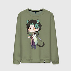 Свитшот хлопковый мужской Чиби Сяо, цвет: авокадо