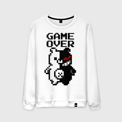 Свитшот хлопковый мужской MONOKUMA GAME OVER, цвет: белый