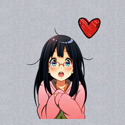 Свитшот хлопковый мужской Anime love, цвет: меланж — фото 2