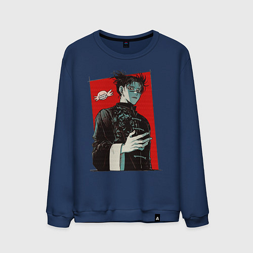 Мужской свитшот Чосо Магическая Битва Арт 03 / Тёмно-синий – фото 1