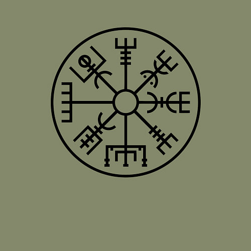 Мужской свитшот Вегвизир Гальдрастав Z / Авокадо – фото 3