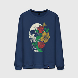 Мужской свитшот Floral Roses Skull