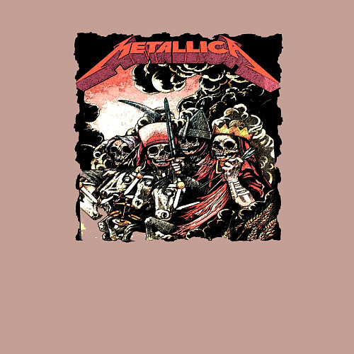 Мужской свитшот METALLICA HARD ROCK / Пыльно-розовый – фото 3