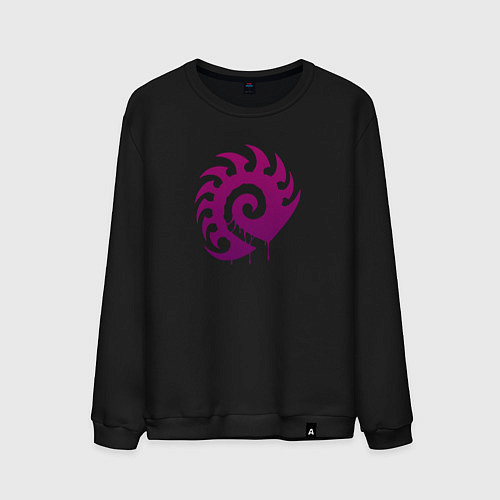 Мужской свитшот Zerg logo Purple / Черный – фото 1