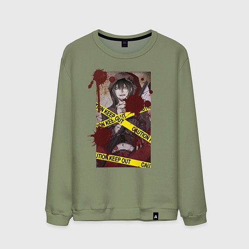 Мужской свитшот Ангел кровопролития / Авокадо – фото 1