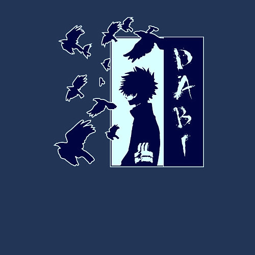 Мужской свитшот Моя геройская академия Даби / Тёмно-синий – фото 3