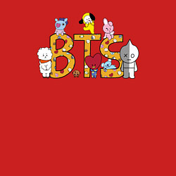 Свитшот хлопковый мужской BTS ПЕРСОНАЖИ BT21, цвет: красный — фото 2