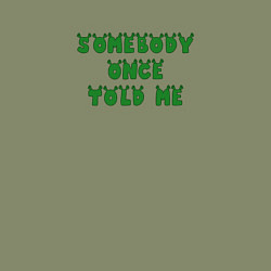 Свитшот хлопковый мужской Somebody once told me - Shrek, цвет: авокадо — фото 2