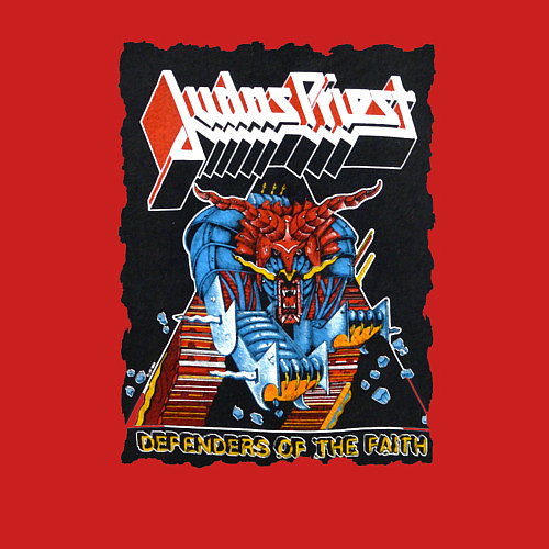 Мужской свитшот Judas Priest FIGHT / Красный – фото 3