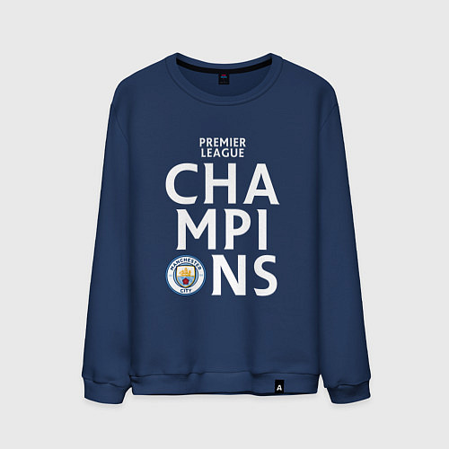 Мужской свитшот Manchester City Champions / Тёмно-синий – фото 1
