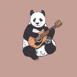 Свитшот хлопковый мужской Панда гитарист Panda Guitar, цвет: пыльно-розовый — фото 2