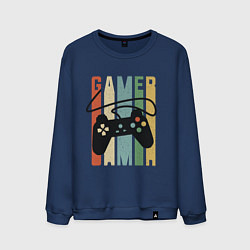 Свитшот хлопковый мужской Gamer vintage, цвет: тёмно-синий
