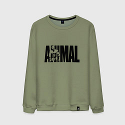 Свитшот хлопковый мужской ANIMAL ЭНИМАЛ, цвет: авокадо
