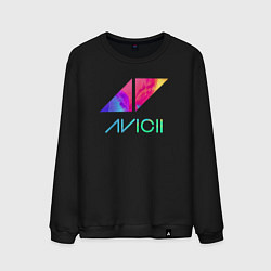 Свитшот хлопковый мужской AVICII RAIBOW, цвет: черный