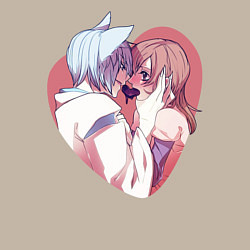 Свитшот хлопковый мужской Tomoe and Nanami KIss, цвет: миндальный — фото 2