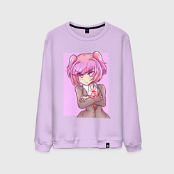 Свитшот хлопковый мужской Angry Natsuki, цвет: лаванда