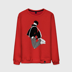 Мужской свитшот Рицука Уэнояма прыгает чб